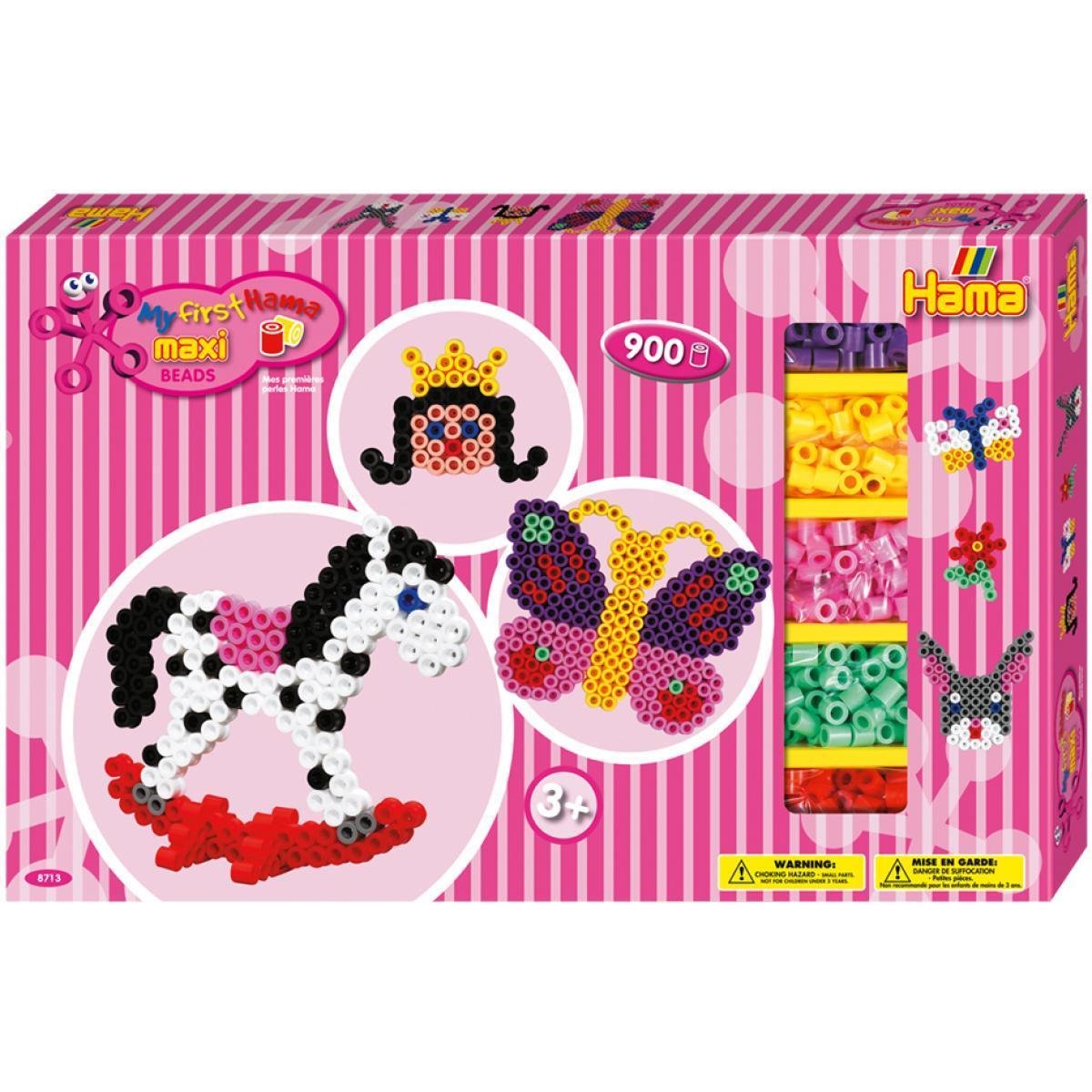 Perles à repasser Hama Maxi — Coffret cadeau géant Cheval à bascule, ~900 perles (8713)