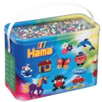 Perles à repasser Hama Midi — Baril de 30 000 perles assorties (208-66)
