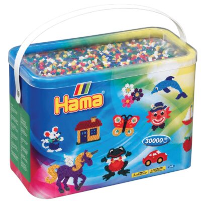 Perles à repasser Hama Midi — Baril de 30 000 perles assorties (208-66)