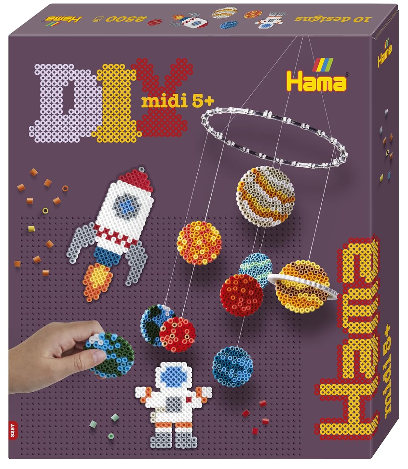 Perles à repasser Hama Midi — Coffret Espace, environ 2 500 perles (réf. 3257)