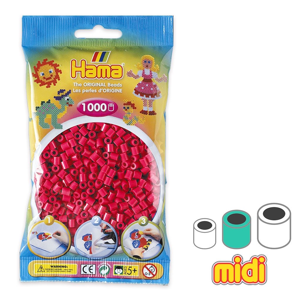 Perles à repasser Hama Midi — Sachet de 1 000 perles Lie de vin (réf. 207-29)