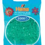 Perles à repasser Hama Mini (Ø 2,5 mm) — 2000 perles vert transparent (50115)