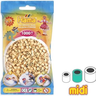Perles à repasser Hama Midi (Ø 5 mm) — Sachet de 1 000 perles Beige (n°27)