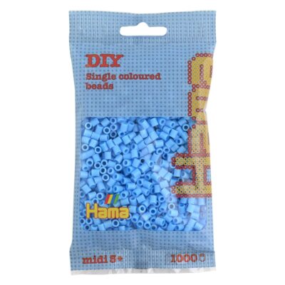 Perles à repasser Hama Midi — Bleu pastel, sachet de 1000 perles