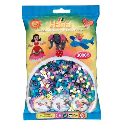 Perles à repasser Hama Midi (Ø 5 mm) — Sachet de 3 000 perles, 11 couleurs (201-69)
