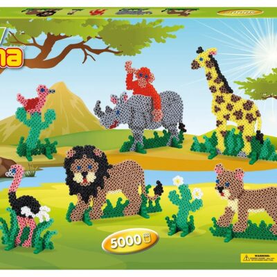 Perles à repasser Hama Midi — Coffret géant Safari, environ 5000 perles (réf. 3041)