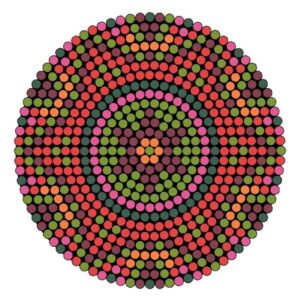 Sous-verres geometriques colores en perles a repasser
