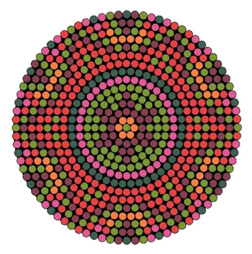 Sous-verres geometriques colores en perles a repasser