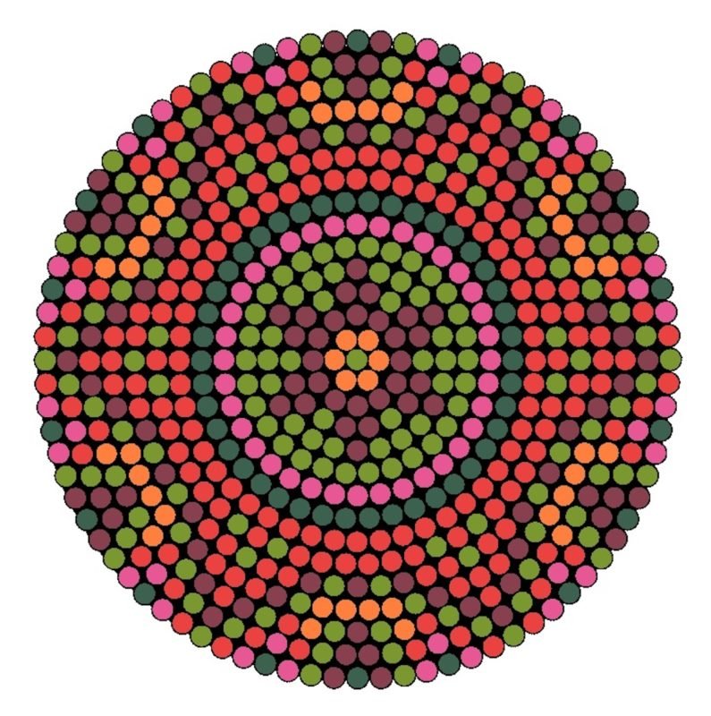 Sous-verres geometriques colores en perles a repasser