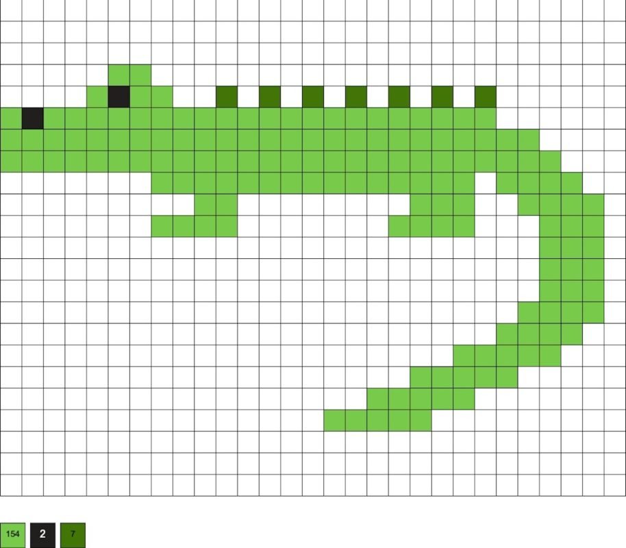 Crocodile en perles à repasser