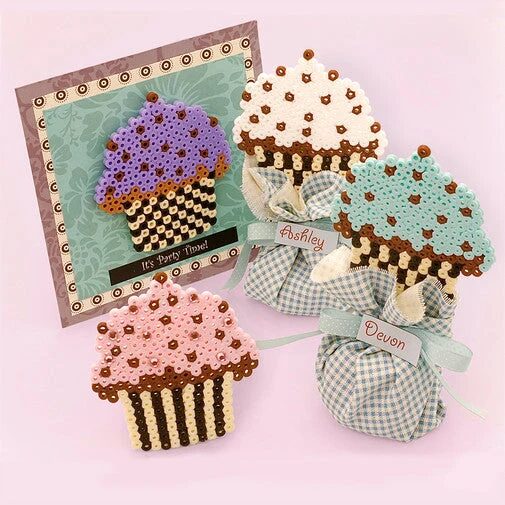 Guirlande de cupcakes en perles a repasser