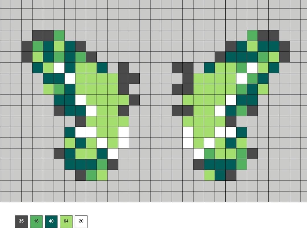 Papillon 3D en perles a repasser