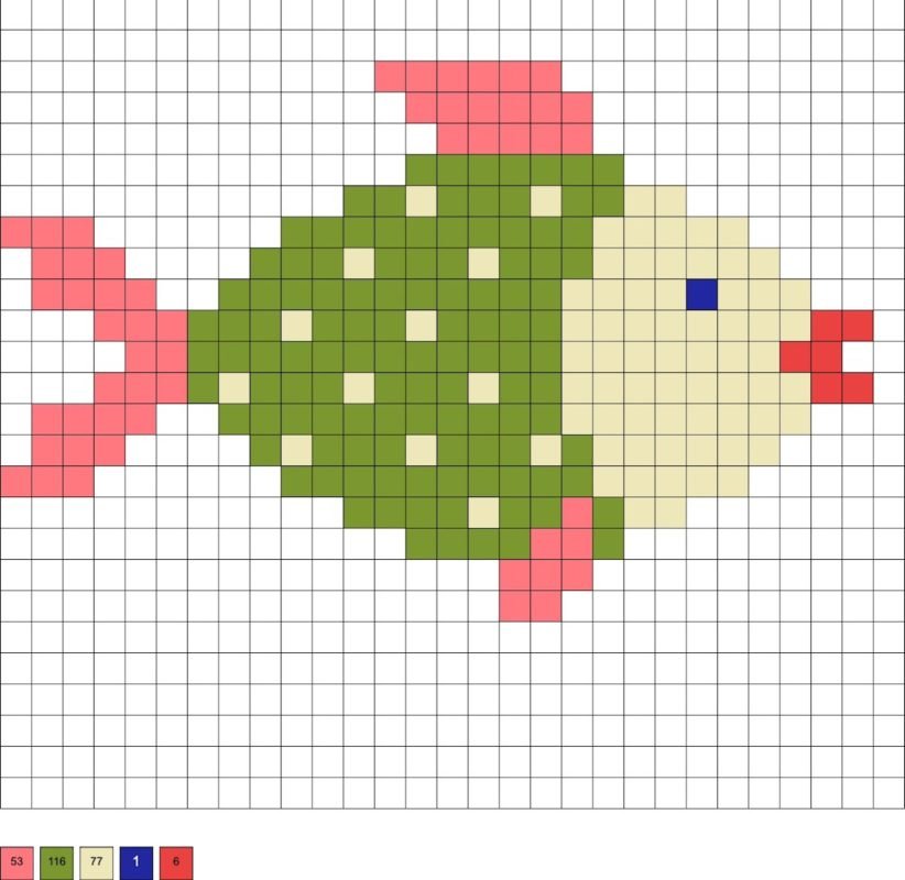Perler bead fish