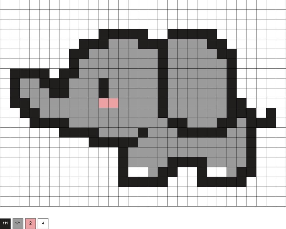 Éléphant en perles à repasser