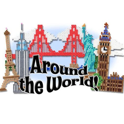 Sélection de monuments du monde en perles à repasser