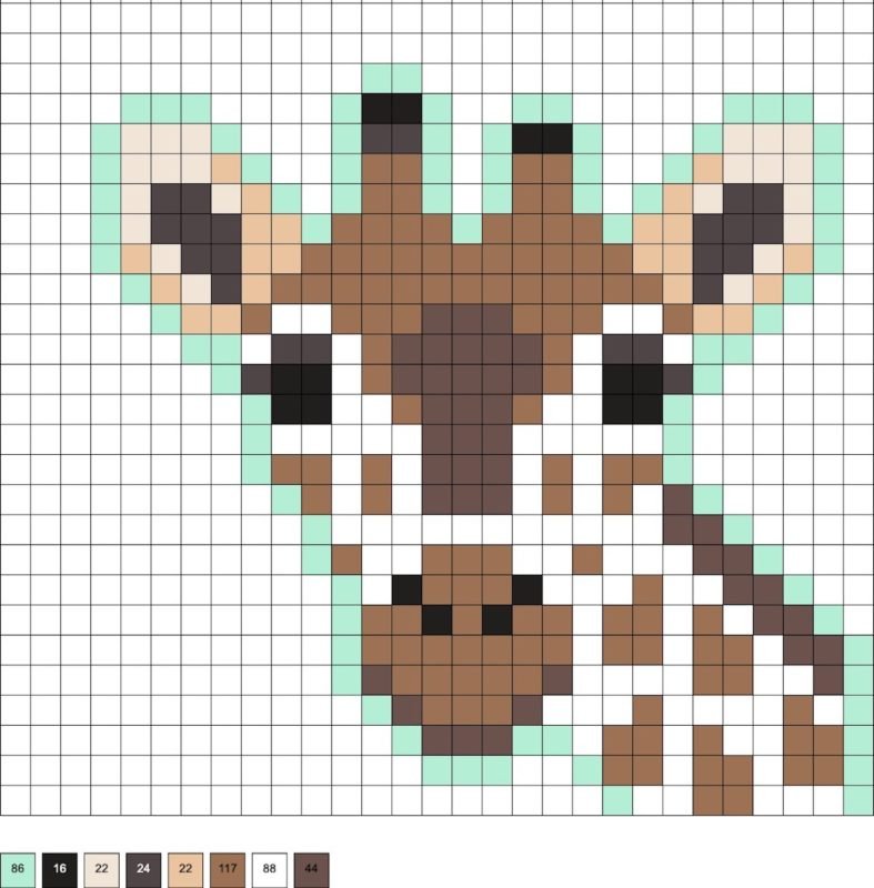 Girafe en perles à repasser