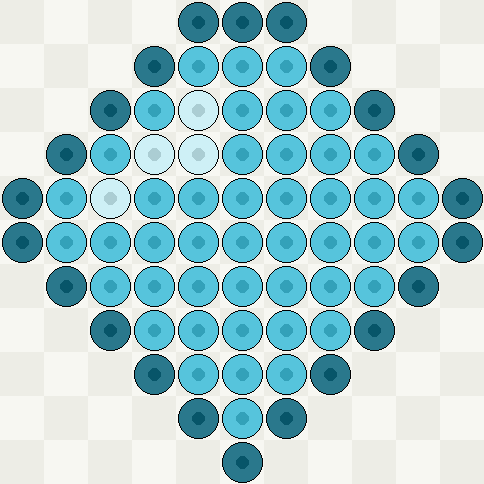 Grille maison a suivre pour un diamant Minecraft en perles a repasser