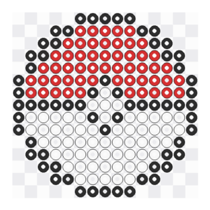Grille pokeball maison hama