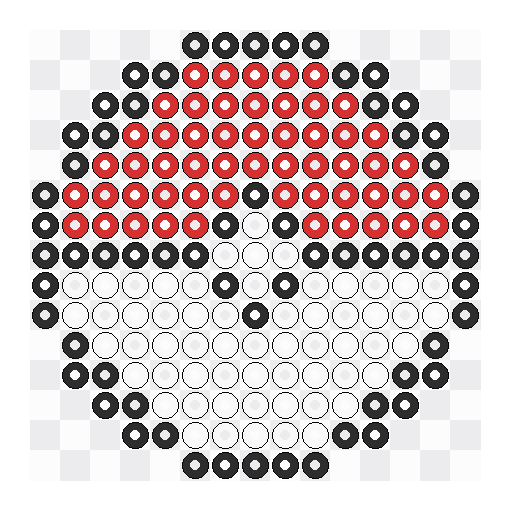 Notre petite grille maison de Pokéball : 1 case = 1 perle