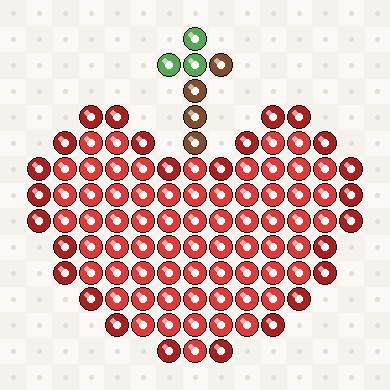 Apple fuse bead chart