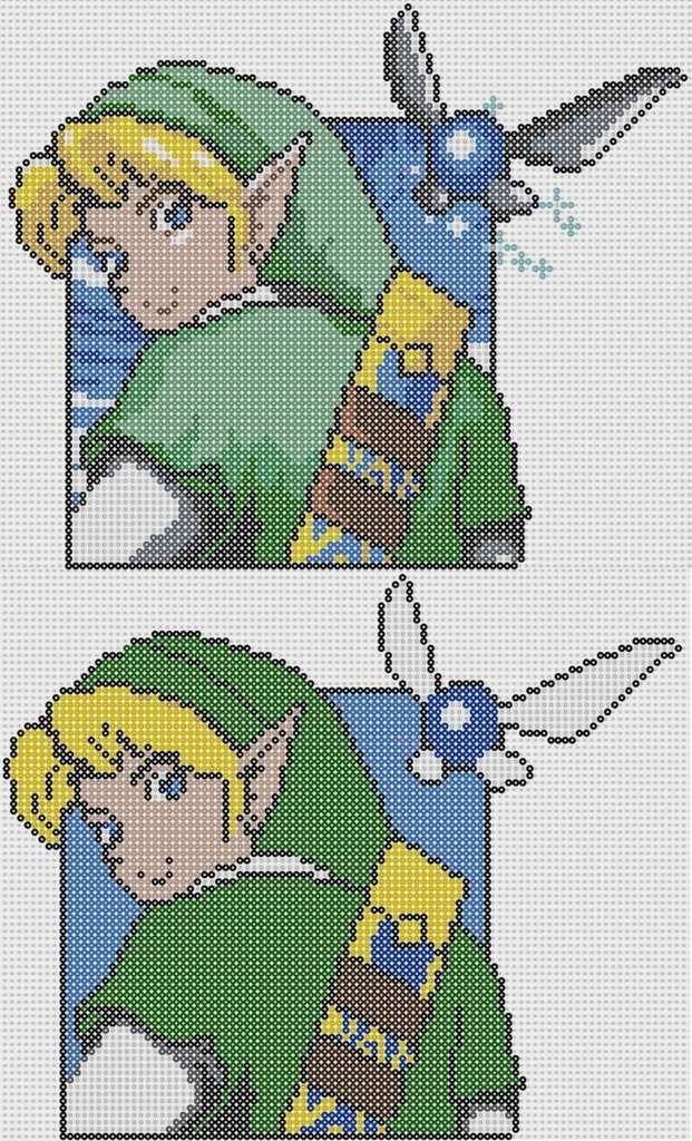 Grille Link (Zelda) en perles