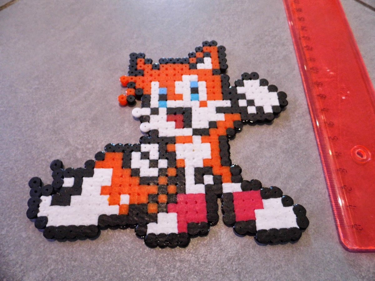 Tails (Sonic) en perles a repasser