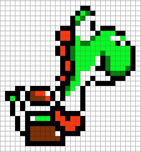 Grille Yoshi en perles Hama
