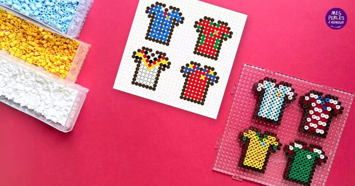 Maillots de football des équipes nationales en perles Hama