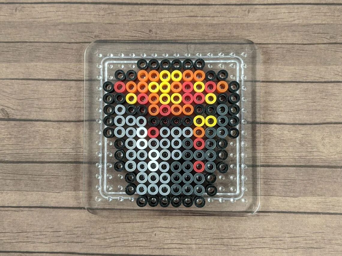 Seau de lave Minecraft en perles a repasser