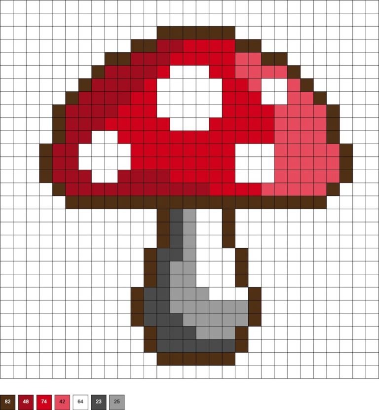 Champignon en perles a repasser