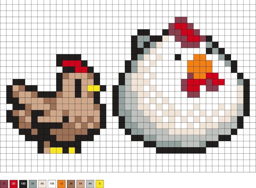 Poule en perles a repasser