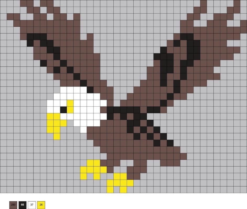 Aigle en perles a repasser
