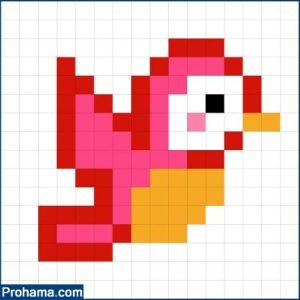 Petit oiseau simple en perles a repasser