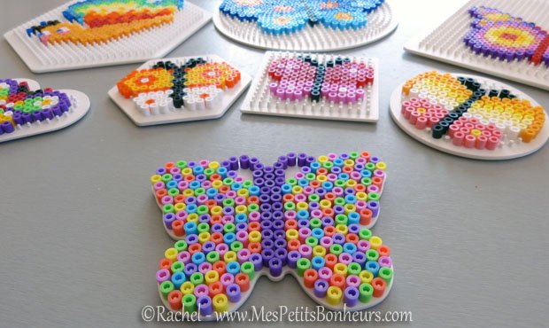 Papillon Hama aux couleurs pastel