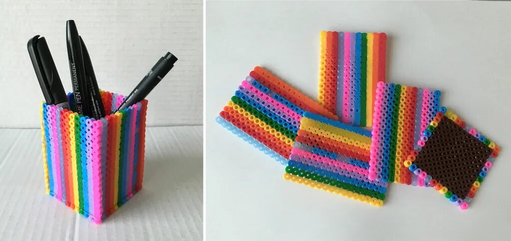 Pot a crayons en perles a repasser