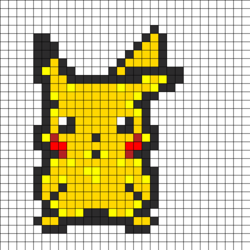 Pikachu en perles a repasser Hama