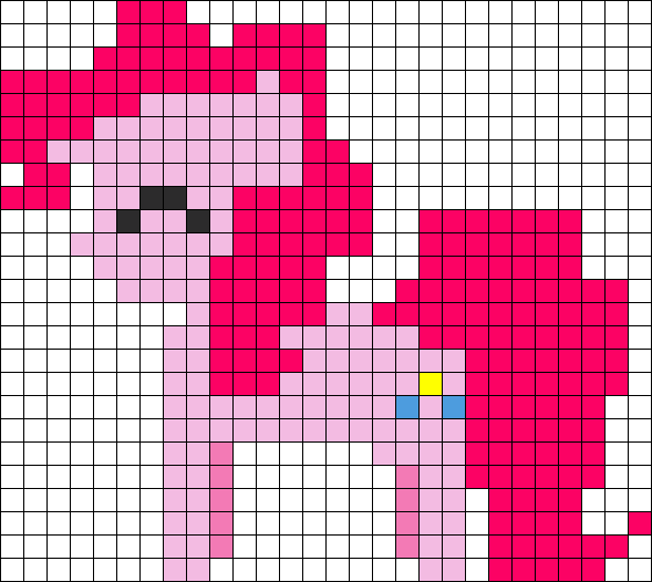 Pinkie Pie fuse bead chart