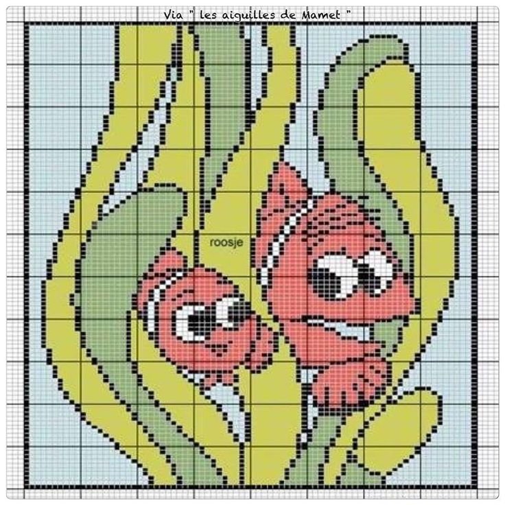 Nemo et Marlin grille perles