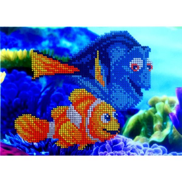 Tableau recif Nemo en perles a repasser