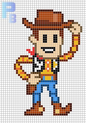Woody Toy Story en perles a repasser