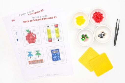 Fournitures scolaires en perles a repasser