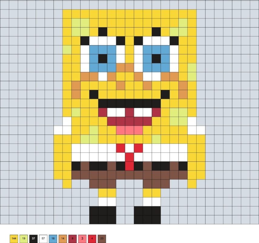Bob l'éponge en perles à repasser