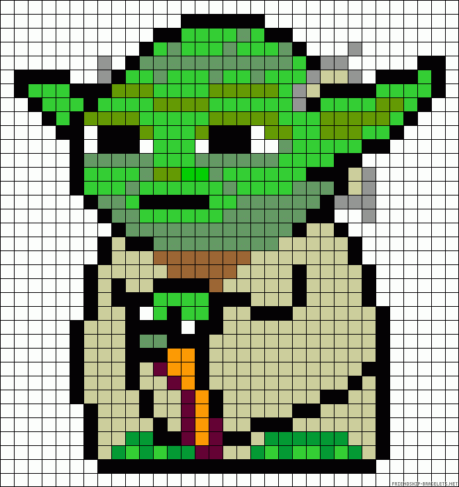 Maitre Yoda en perles a repasser