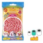 Perles à repasser Hama Midi (Ø 5 mm) — 1000 perles roses (n°06)
