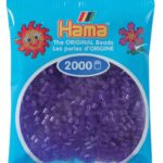 Perles à repasser Hama Mini (Ø 2,5 mm) — sachet de 2000 perles violet transparent (501-24)