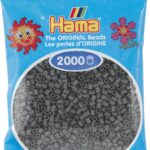 Perles à repasser Hama Mini (Ø 2,5 mm) — sachet de 2000 perles gris foncé (501-71)