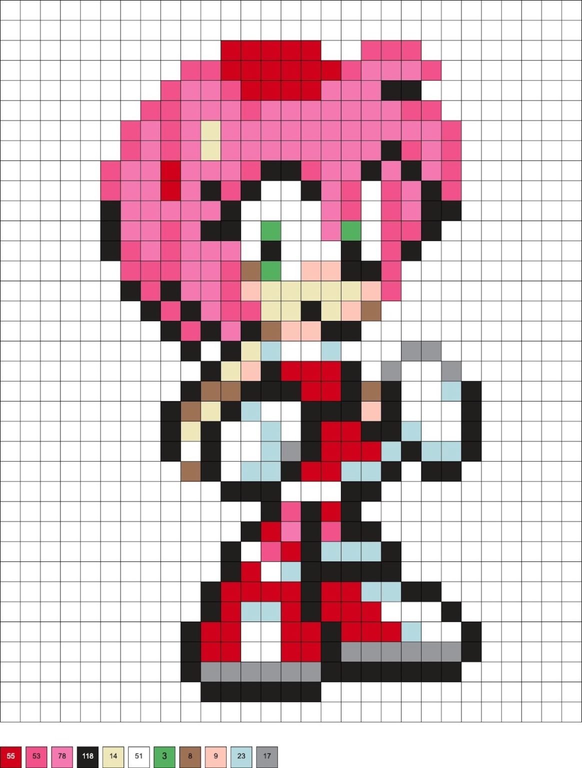 Amy Rose en perles a repasser