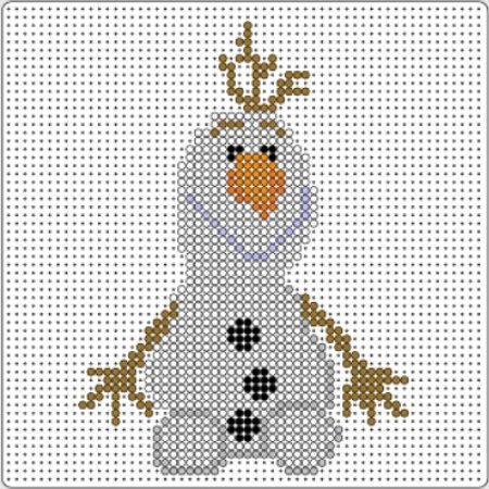 Olaf le bonhomme de neige en perles a repasser
