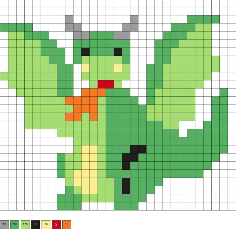 Dragon en perles a repasser