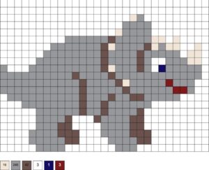 Grille triceratops perles